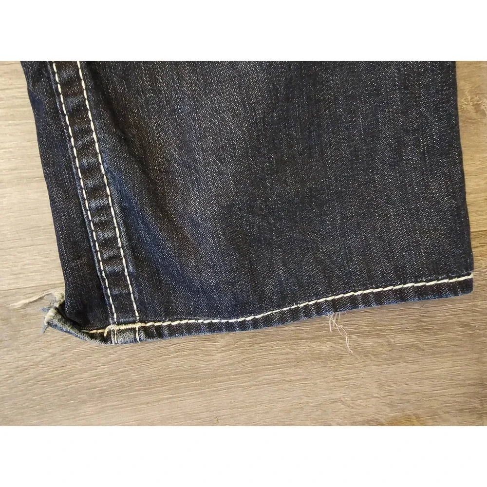 True Religion Jeans 34x30 Rainbow Ricky Size 34 Distressed Denim Made in USA Y2K